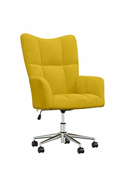 vidaxl Lounge chair, mustard yellow, Velvet