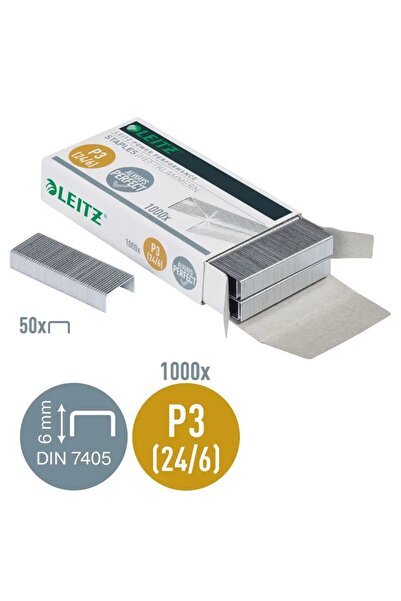 Leitz Leızt Staple Wire No:24/6 Silver Box of 10 L-5570