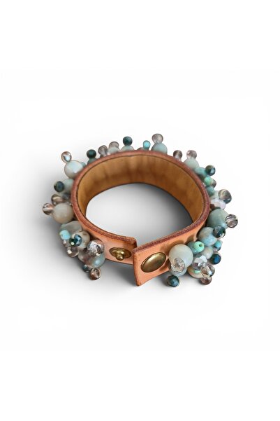 Enanice Handmade Beaded Bracelet Made from Donkey Skin