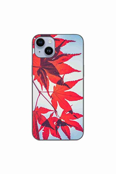 OEM Husa compatibila cu Apple iPhone 14 Plus Silicon Gel Tpu Model Frunze de ...