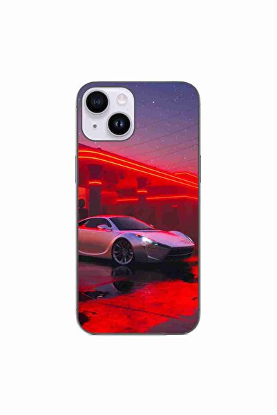 OEM Case compatible with Apple iPhone 15 Silicone Gel Tpu Model Future Car