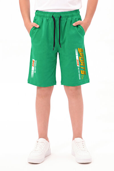 FYK COLLECTİON Sports Printed Comfortable Fit Daily Sports Summer Boys' Shorts