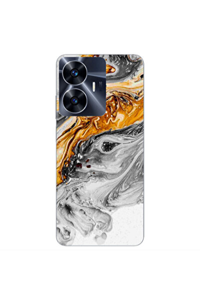 Other Realme Note 50 Marble gray Patern Transparent Silicone TPU Θήκη
