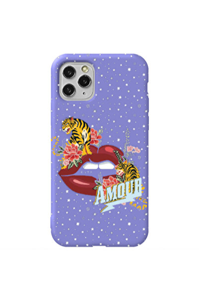 Other Apple iPhone 11 Pro Amour Purple Colored Silicone TPU Θήκη