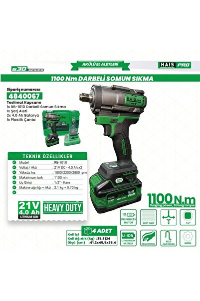 Hais AKÜLÜ SOM.SIK.DARB.1100 21V4A S30 RB-1010 HAİSPRO