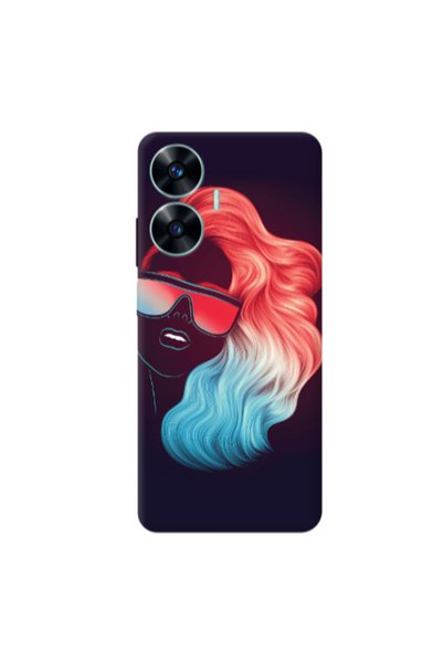 Other Realme C55 Girl with glasses Transparent Silicone TPU Θήκη