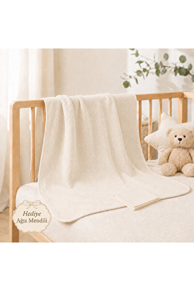 FYB Waffle Baby Blanket Single Layer 78X84 cm 100% Cotton Soft Textured