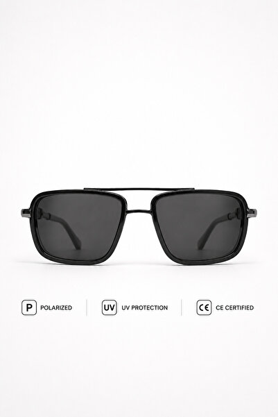 By Donetto Tommy Polarized Black Sunglasses