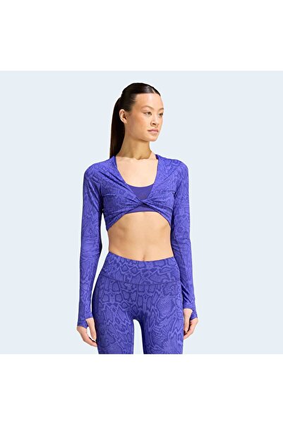 adidas Primelft Ls Aop Дамска спортна тениска с животински принт KT4022