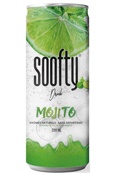 Soofty مشروب بنكهة الموهيتو 330 مل - مشروب فوار بالنعناع والليمون، خالٍ من ال...