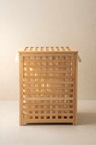 Perotti Bobbio SoBig Bambu Çamaşır Sepeti 65x45 cm Natural