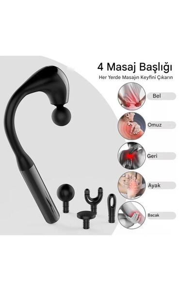 MEGAMUS Leather N Tissue Massager for Back Relief U-Shaped Massage Gun for Neck, Shoulder, Leg Pain