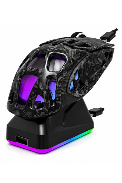Blackbird Game Center Jedel GWH-111 RGB Şarj Standlı 12000 DPI Triple BT/2.4Ghz/Kablolu Hafif Gaming Mouse