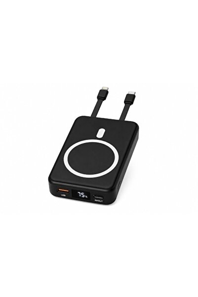 alghaneim Power Bank Baterie externă, încărcare rapidă, negru, compact