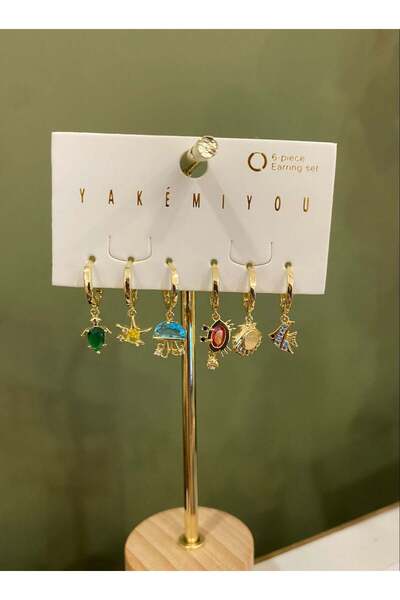 nunu takı Yakemiyou Sea Creatures Six-Piece Earrings