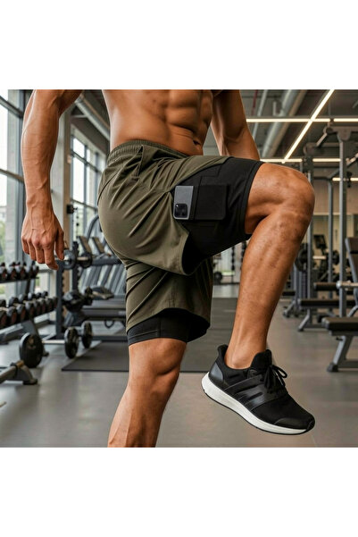 Pavotti Erkek Running Hızlı Kuruma Antreman-Halı Saha-Fitness Kısa Taytlı Out...