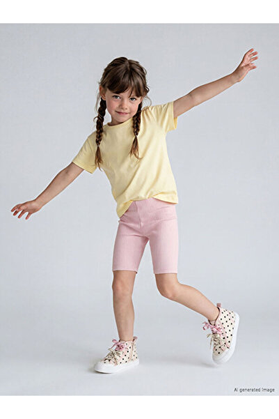 LC Waikiki Esvab • Modern & Stylish Girls' Ribbed Short Leggings