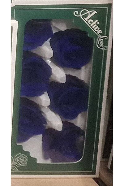 OEM Trandafiri criogenati, 6 bucati/cutie, diametru 6 cm Albastru