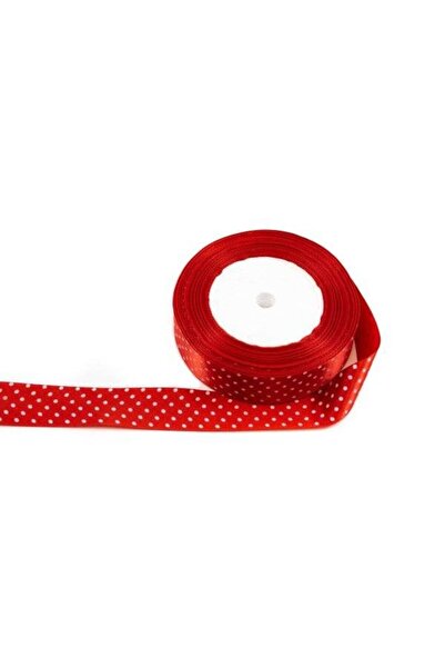 OEM Satin Ribbon With 6 Dots 2.5 Cm/22m Red