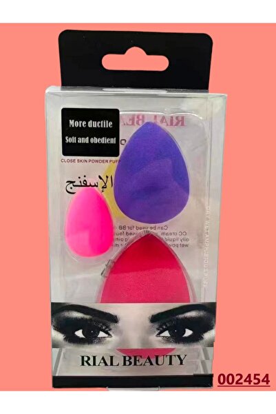 RIAL BEAUTY طقم إسفنجة بيوتي بلندر مكياج و كريم أساس وسادة هوائية ناعمة طقم ا...