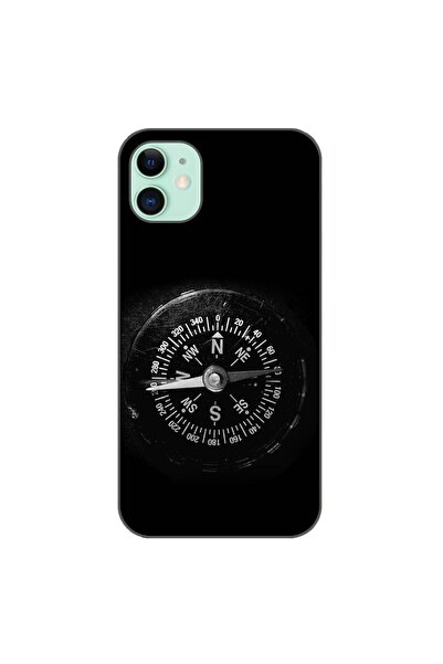 OEM Калъф, съвместим с Apple iPhone 11, силиконов гел TPU, с винтидж компасен...