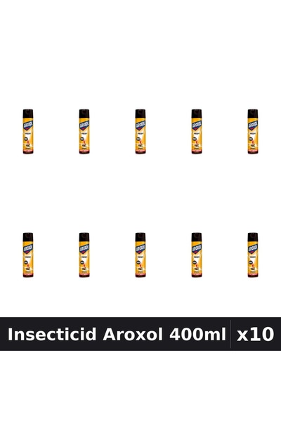 Aroxol Pachet 10 Spray Insecticid 400ml - Anti Gandaci, Tantari, Muste