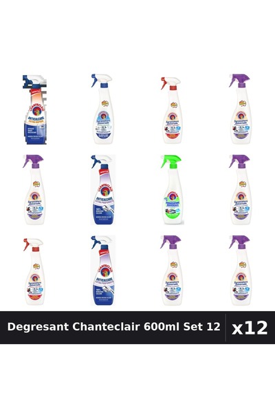 Chanteclair Set 12 Degresant Universal 600ml-625ml - 7 Arome, Bicarbonat, Mar...