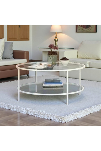 Tables طاولة مجلس دائرية بدورين تجمع بين الجمال والتنظيم