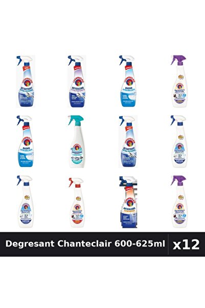 Chanteclair Set 12 Degresant Universal 600-625ml - 8 Arome, Anticalcar, Detar...