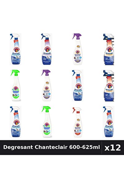 Chanteclair Set 12 Degresant Universal 600-625ml - 7 Arome, Detartrant, Antic...
