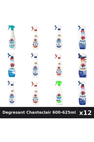 Chanteclair Set 12 Degresant Universal 600-625ml - 8 Arome, Detartrant, Antic...