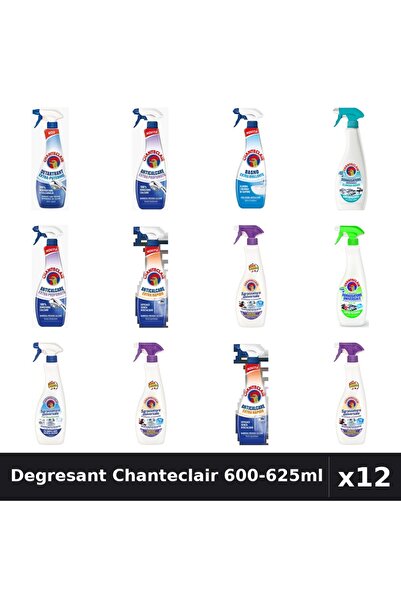 Chanteclair Set 12 Degresant Universal 600-625ml - 9 Arome, Anticalcar, Detar...