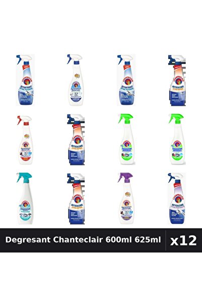 Chanteclair Pachet 12 Degresant Universal 600ml - 625ml - Bicarbonat, Lămâie,...