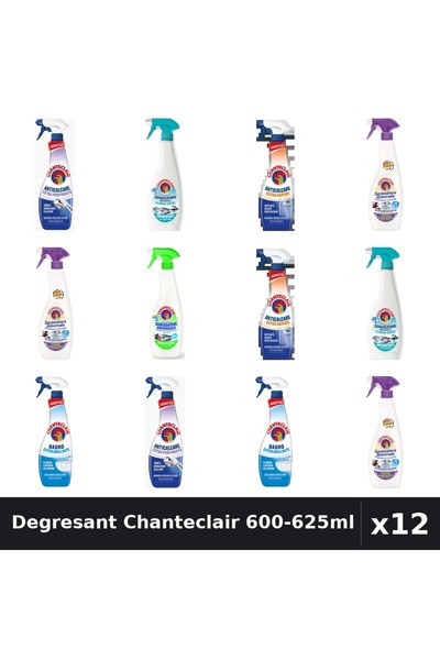 Chanteclair Set 12 Degresant Universal 600-625ml - 7 Arome, Anticalcar, Stral...