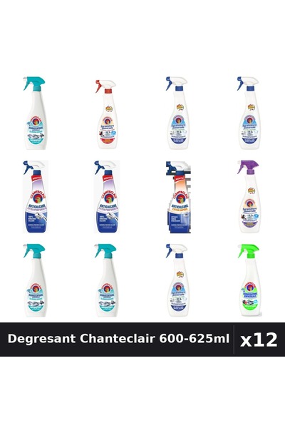 Chanteclair Set 12 Degresant Universal 600-625ml - 7 Arome, Anticalcar, Bicar...