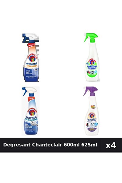 Chanteclair Set 4 Degresant Universal 600ml 625ml - Anticalcar, Detartrant, L...