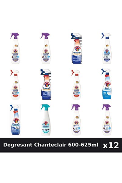 Chanteclair Set 12 Degresant Universal 600-625ml - 8 Arome Asortate, Anticalc...