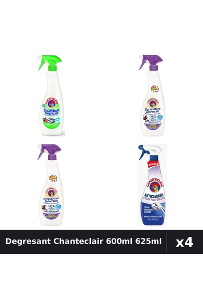 Chanteclair Set 4 Degresant Universal 600ml-625ml - Lămâie, Lavandă, Mosc Alb