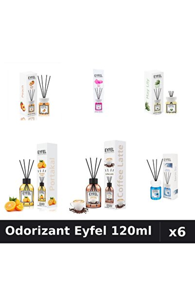 Eyfel Set 6 Odorizante Camera Betisoare - 6 Arome Asortate, 120ml Parfum