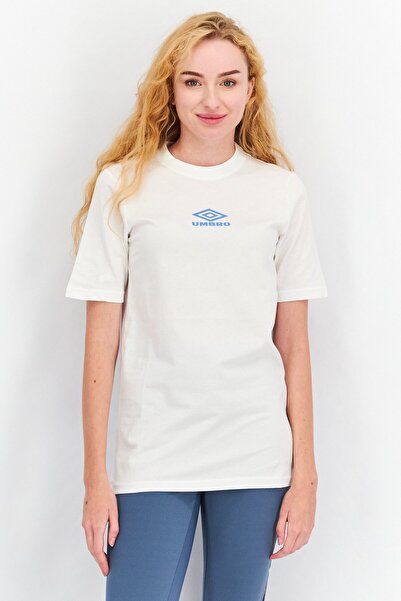 UMBRO Women Sportswear Fit Brand Logo Outdoor Tee, White