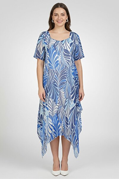 Willow & Whistle Women Allover Print Midi Dress, Multicolor