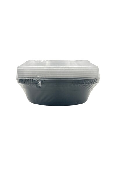 B&D Black Round Food Storage Container 16oz Set of 6 – Durable Reusable Meal ...