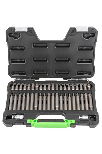 JBM SPECIAL KIT WITH 42 SCREWDRIVER HEADS FOR TORX SCREWS WITH HOLE AND 12 AN...