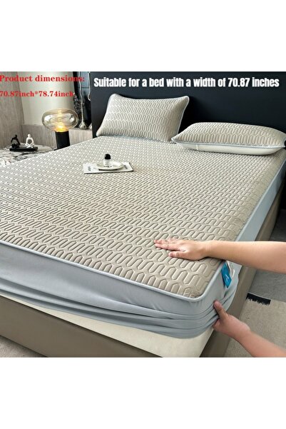 GENERAL Summer latex cooling mat three piece set bed sheet style anti slip so...