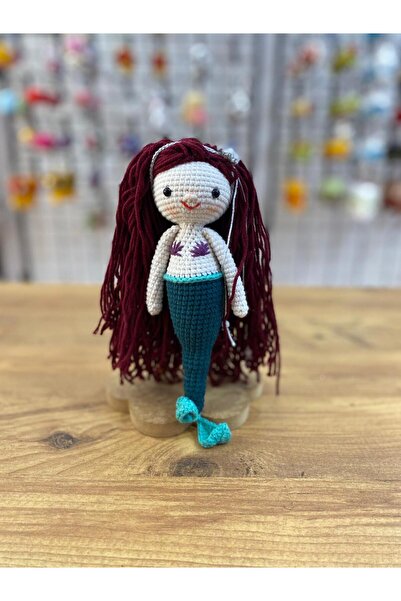 Amigurumi Organik Küçük Deniz Kızı Örgü Bebek