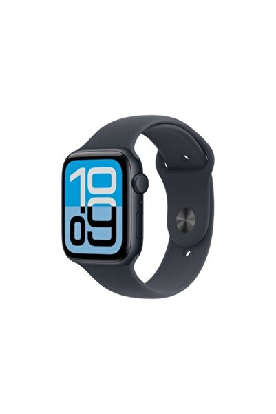 Apple Watch SE 3 (2025) GPS 44mm Θήκη Αλουμινίου Midnight, Λουράκι Midnight S...