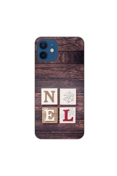 OEM Husa compatibila cu Apple iPhone 12 Silicon Gel Tpu Model Craciun Noel Wood