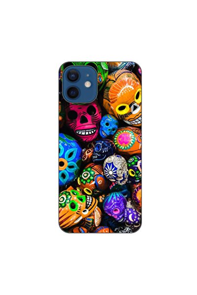 OEM Husa compatibila cu Apple iPhone 12 Silicon Gel Tpu Model Halloween Crani...