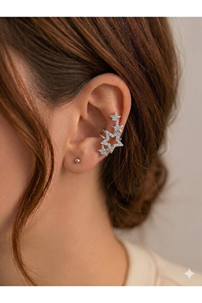 BİJU YILMAZ 26ear06 zircon stone vip star cartilage earring