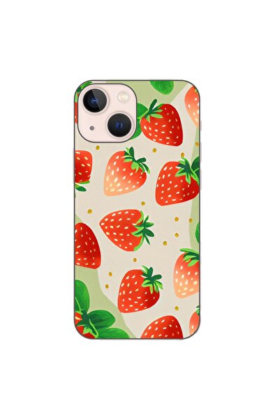 OEM Husa compatibila cu Apple iPhone 13 Mini Silicon Gel Tpu Model Capsuni Pa...